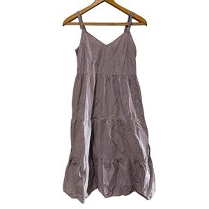 Nation LTD Women's Dress AIKO DRESS Palm Beach Stripe Tiered XS Purple Pockets